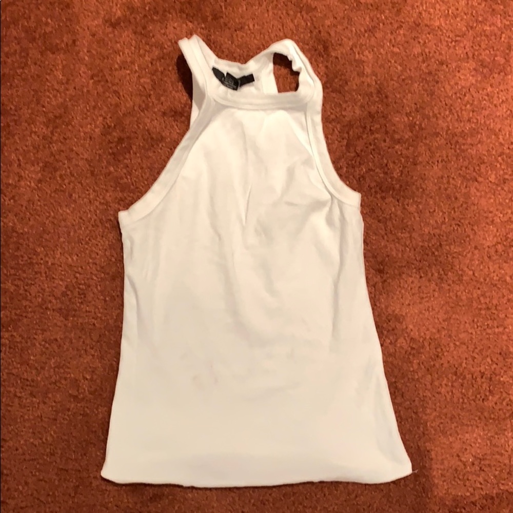White halter tank top. Quite used